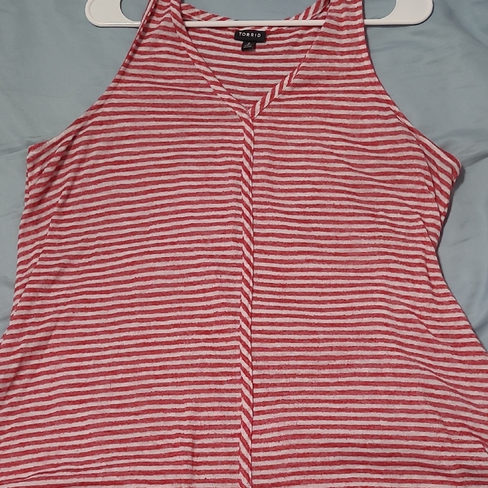 Torrid Women's Red Striped Top
